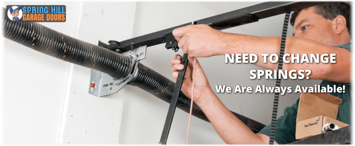 Broken Garage Door Spring Spring Hill FL